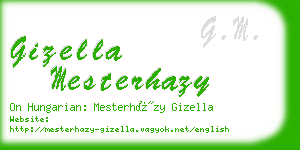 gizella mesterhazy business card
